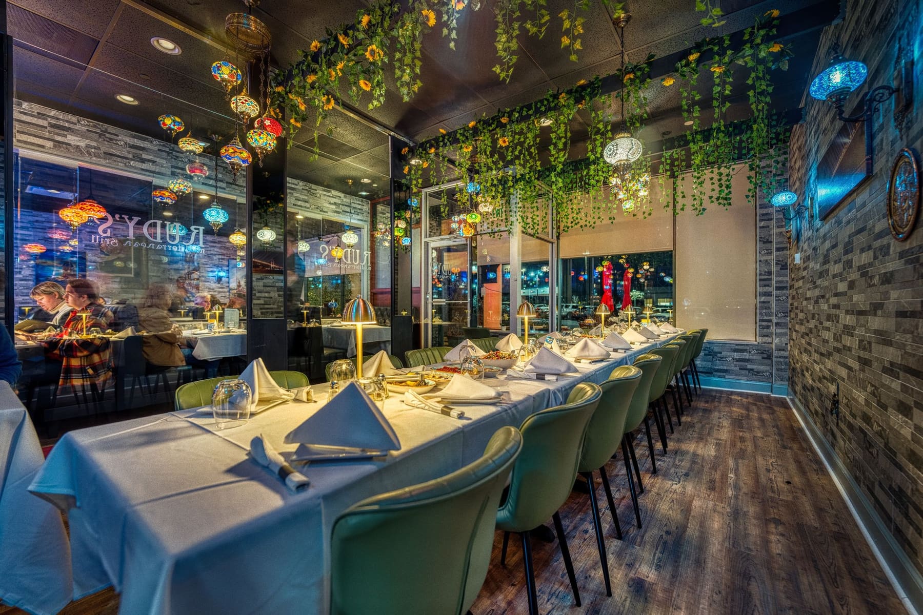Private Dining Room for up to 32 guests at Rudy's Mediterranean Grill