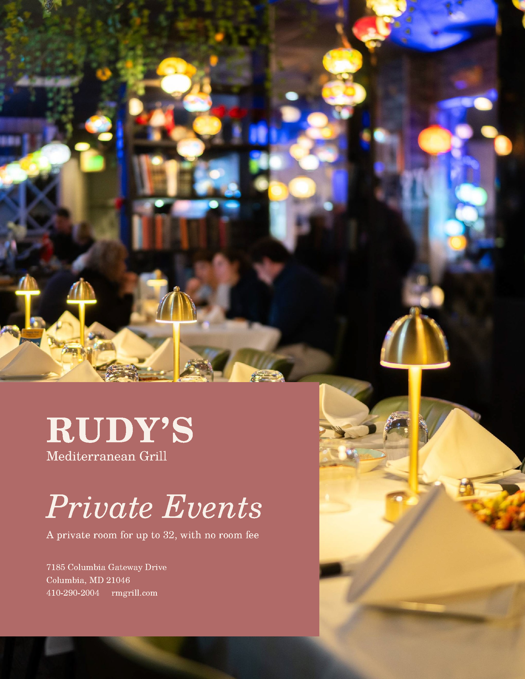 Rudy’s original private events brochure cover